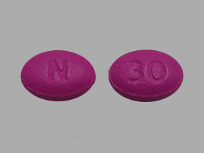 Pill N 30 Pink Oval is Morphine Sulfate Extended-Release