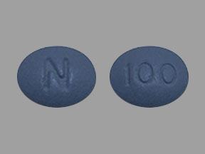 Pill N 100 Gray Oval is Morphine Sulfate Extended-Release