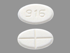 Pill 916 White Oval is Methylprednisolone