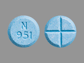 Pill N 951 Blue Round is Amphetamine and Dextroamphetamine