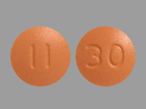 Pill 11 30 Brown Round is Chlorpromazine Hydrochloride