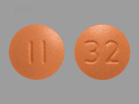 Pill 11 32 Brown Round is Chlorpromazine Hydrochloride