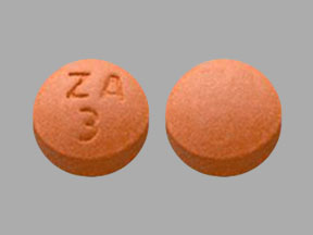 Pill ZA 3 Brown Round is Amitriptyline Hydrochloride