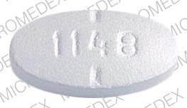 Pill 1148 SOLVAY White Oval is Zenate