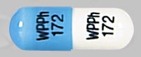 Pill WPPh 172 WPPh 172 Blue Capsule/Oblong is Indomethacin