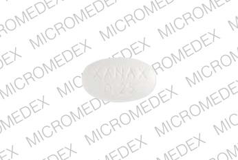 Pill XANAX 0.25 White Oval is Xanax