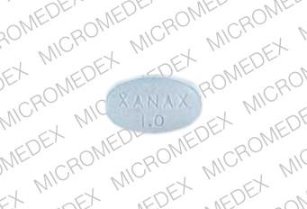 Pill XANAX 1.0 Blue Elliptical/Oval is Xanax