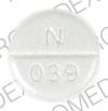 Pill N 039 White Round is Atenolol