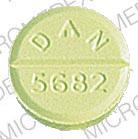 Pill DAN 5682 Yellow Round is Hydrochlorothiazide and triamterene