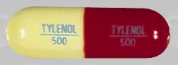 Pill TYLENOL 500 TYLENOL 500 Yellow Capsule-shape is Tylenol Extra Strength