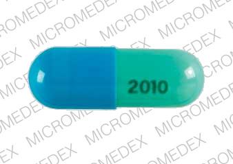 Pill PENTASA 250 mg Logo 2010 Blue Capsule-shape is Pentasa