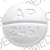 Pill AP 2461 White Round is Nadolol