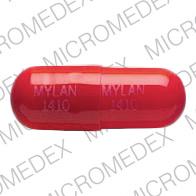 Pill MYLAN 1410 MYLAN 1410 Red Capsule-shape is Nortriptyline Hydrochloride