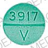 Pill 3917 V Green Round is Levothyroxine Sodium
