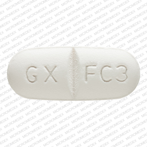 Pill GXFC3 is Combivir 150 mg / 300 mg