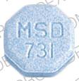 Pill MSD 731 Blue Eight-sided is Mevacor