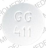 Carisoprodol 350 mg GG 411 Front