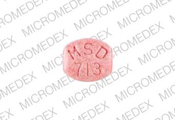 Pill VASOTEC MSD 713 Pink Four-sided is Vasotec