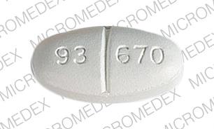 Pill 93 670 White Elliptical/Oval is Gemfibrozil