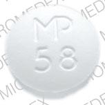Pill MP 58 White Round is Carisoprodol