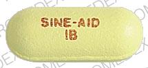 Pill SINE-AID IB Yellow Oval is Sine-Aid IB