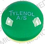 Pill TYLENOL A/S Green Round is Tylenol Allergy Sinus