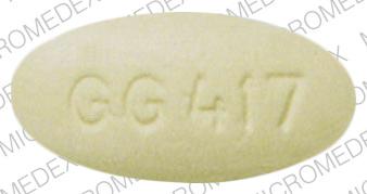 Pill GG 417 Yellow Oval is Naproxen Sodium