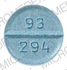 Pill 93 294 Blue Round is Carbidopa and Levodopa