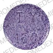 Pill TY 160 Purple Round is Tylenol Junior Meltaway