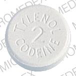 Pill MCNEIL TYLENOL 2 CODEINE White Round is Tylenol with Codeine #2