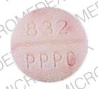 Pill 832  PPPO White Round is Uni decon