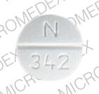 Glyburide 1.25 mg N 342 1.25 Front