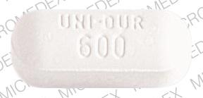 Pill UNI-DUR 600 White Oval is Uni-dur