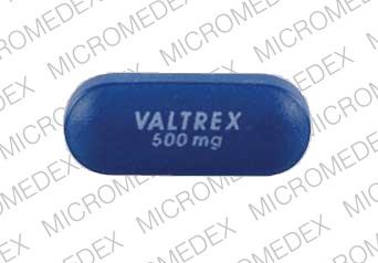 Pill Imprint VALTREX 500 mg (Valtrex 500 mg)