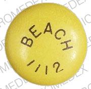 Pill BEACH 1112 Yellow Round is Uroqid-acid