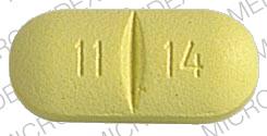 Pill BEACH 11 14 Yellow Oval is Uroqid-Acid No.2