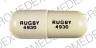 Hydrochlorothiazide and triamterene 25 mg / 50 mg RUGBY 4930 RUGBY 4930