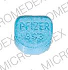 Pill PFIZER 393 Blue U-shape is Diabinese