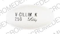 Pill V-CILLIN K 250 Lilly White Elliptical/Oval is V-Cillin K