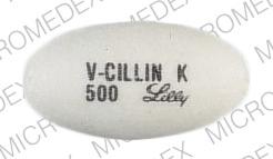 Pill V-CILLIN K 500 Lilly White Oval is V-Cillin K