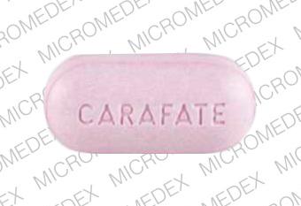 Pill CARAFATE 17 12 Pink Capsule/Oblong is Sucralfate