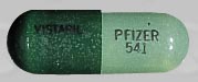 Pill VISTARIL PFIZER 541 Green Capsule/Oblong is Vistaril