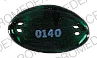 Pill 0140 Green Elliptical/Oval is Vitamin D2