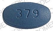 Pill 379 PFIZER Blue Egg-shape is Trovan
