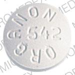 Pill ORGANON 542 is Wigraine 100 mg / 1 mg
