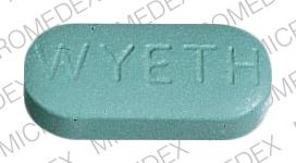 Pill 85 WYETH Blue Oval is Wygesic