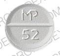 Pill MP 52 White Round is Prednisone