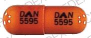 Pill DAN 5595 DAN 5595 Orange Capsule/Oblong is Thiothixene