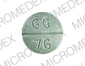 Pill GG 76 Green Round is L-thyroxin