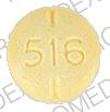 Pill 516 Yellow Round is Levothyroxine Sodium